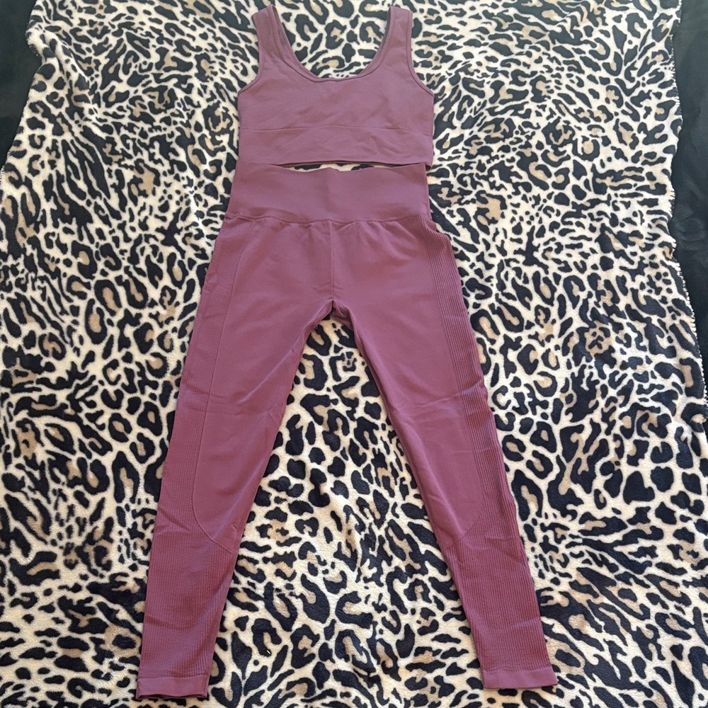 Women's Mauve Leggings and Top Set